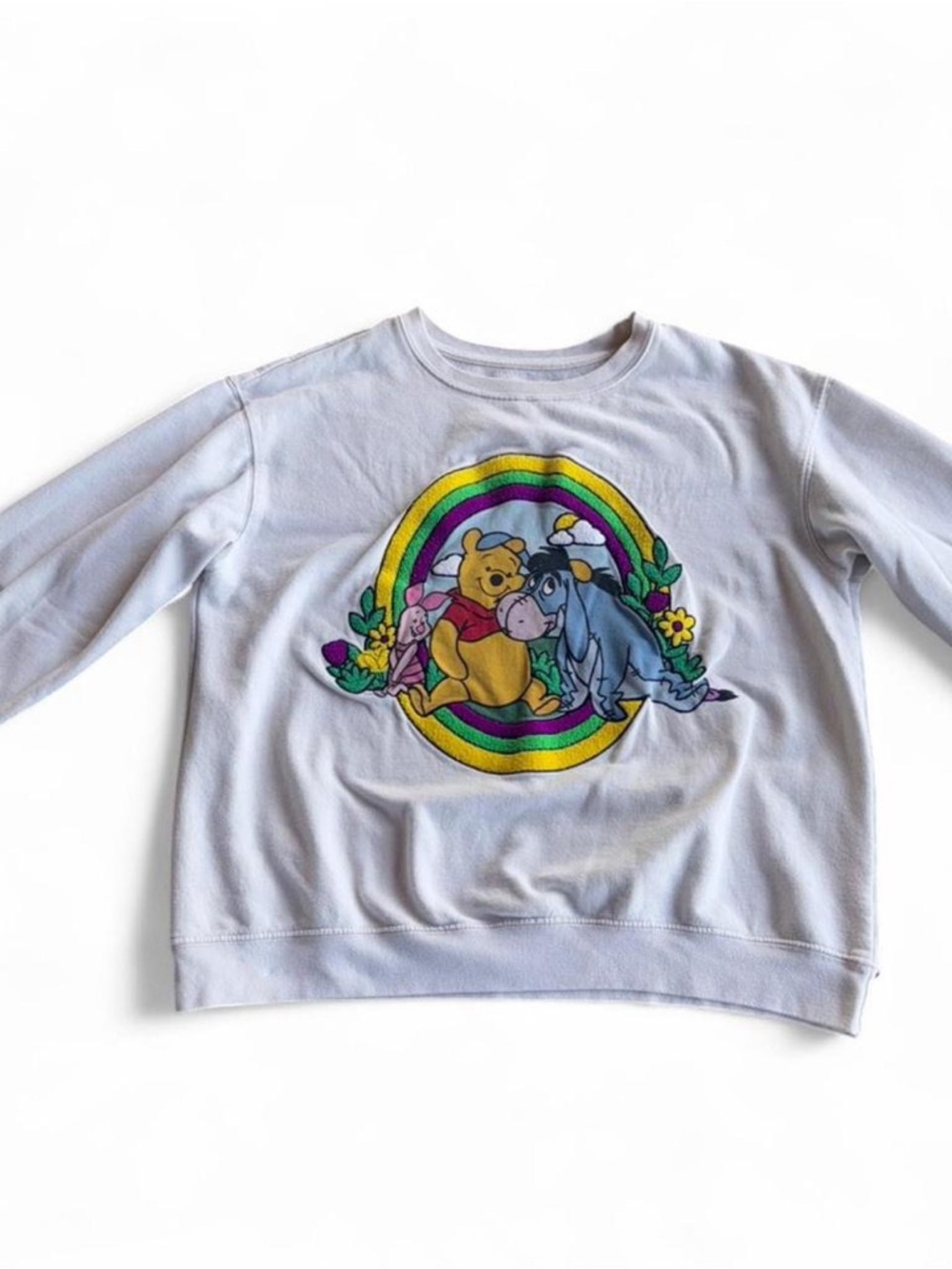 White Winnie the Pooh & Eeyore Graphic Sweatshirt